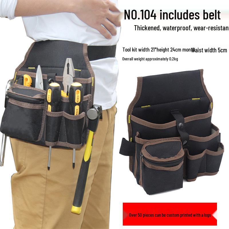 Waterproof Multifunctional Canvas Tool Waist Bag/Crossbody Electrician Repair Bag