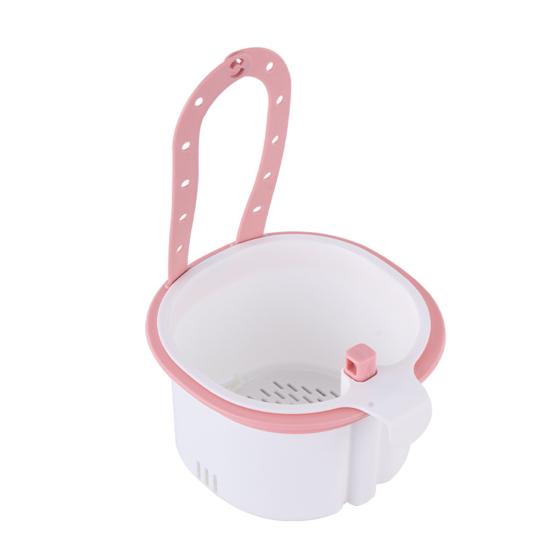 Sink Filter, with Press-to-Dump Self-Cleaning Basket, Fast Draining Fine Mesh, Plastic Hanging Filter for Kitchen