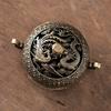 Antique Incense Burner Buddhist Hollow Incenses Holder With Cover Chinese Ancient Mini Censer Ornaments Home Office Decoration