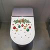 Multicolor Christmas Toilet Sticker Cartoon PVC Xmas Sticker Xmas Ball Santa Broken Wall Merry Christmas Decoration