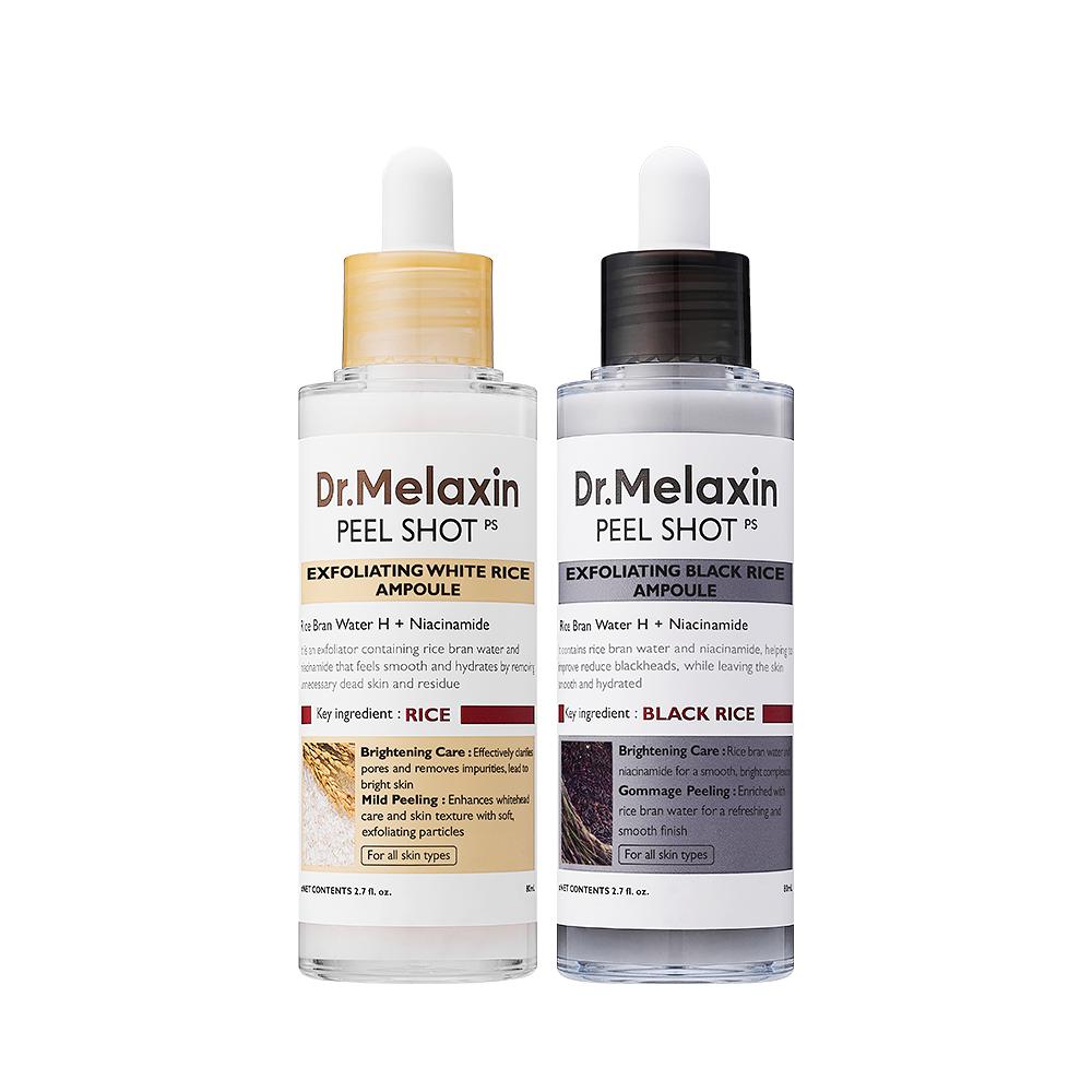 Dr. Melaxin Peel Shot Rice Ampoule Gommage Peeling Gel 80 ml – White Rice / Black Rice Option