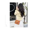 Embroidered Square Shoulder Bag - Korean-Style Crossbody Purse for Women