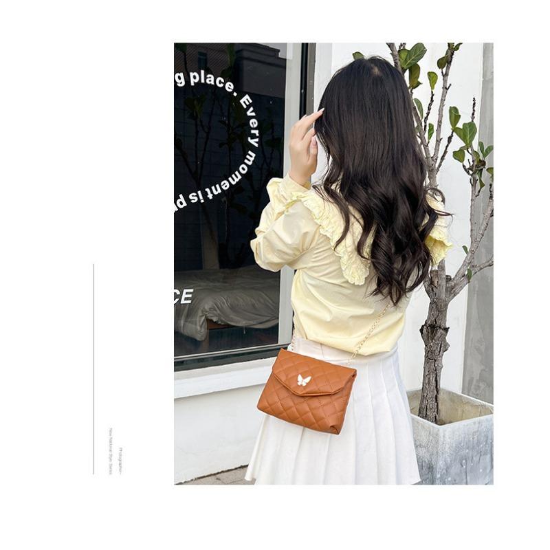 Embroidered Square Shoulder Bag - Korean-Style Crossbody Purse for Women