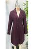 2025 Fall/Winter Women's Elegant Waist-Cinching Wool Blend Coat with Padded Shoulders