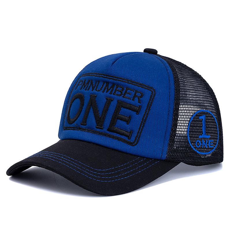Hot Sale Unisex Baseball Cap Classic ONE Letter Pattern Mesh Cap Men And Women Breathable Streetwear Summer Trucker Hat