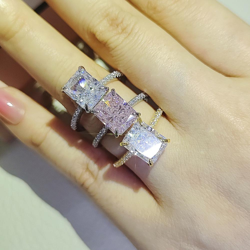 "Europese & Amerikaanse Luxe IJsbloem Slijpvorm High-End Design Ring voor Dames - Super Flits R7233"