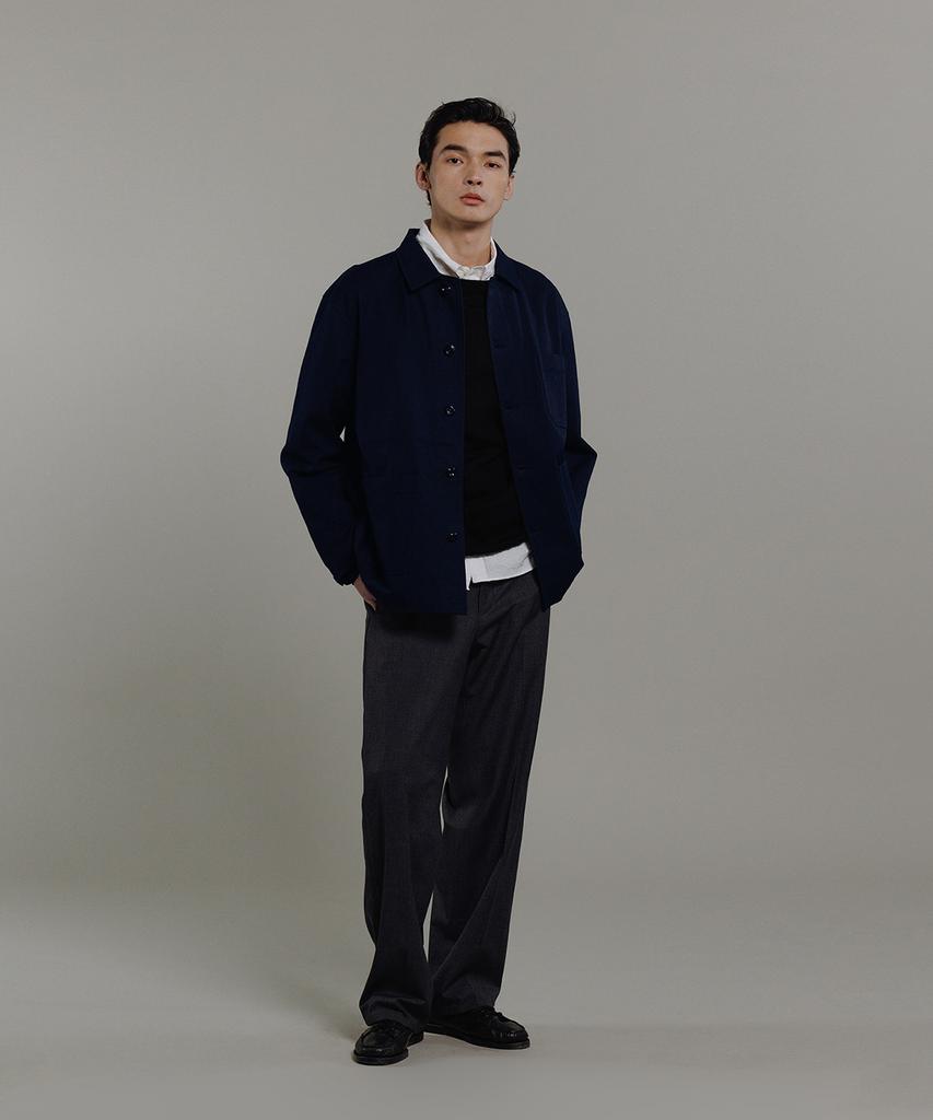 Blankroom French Work Jacket_Navy