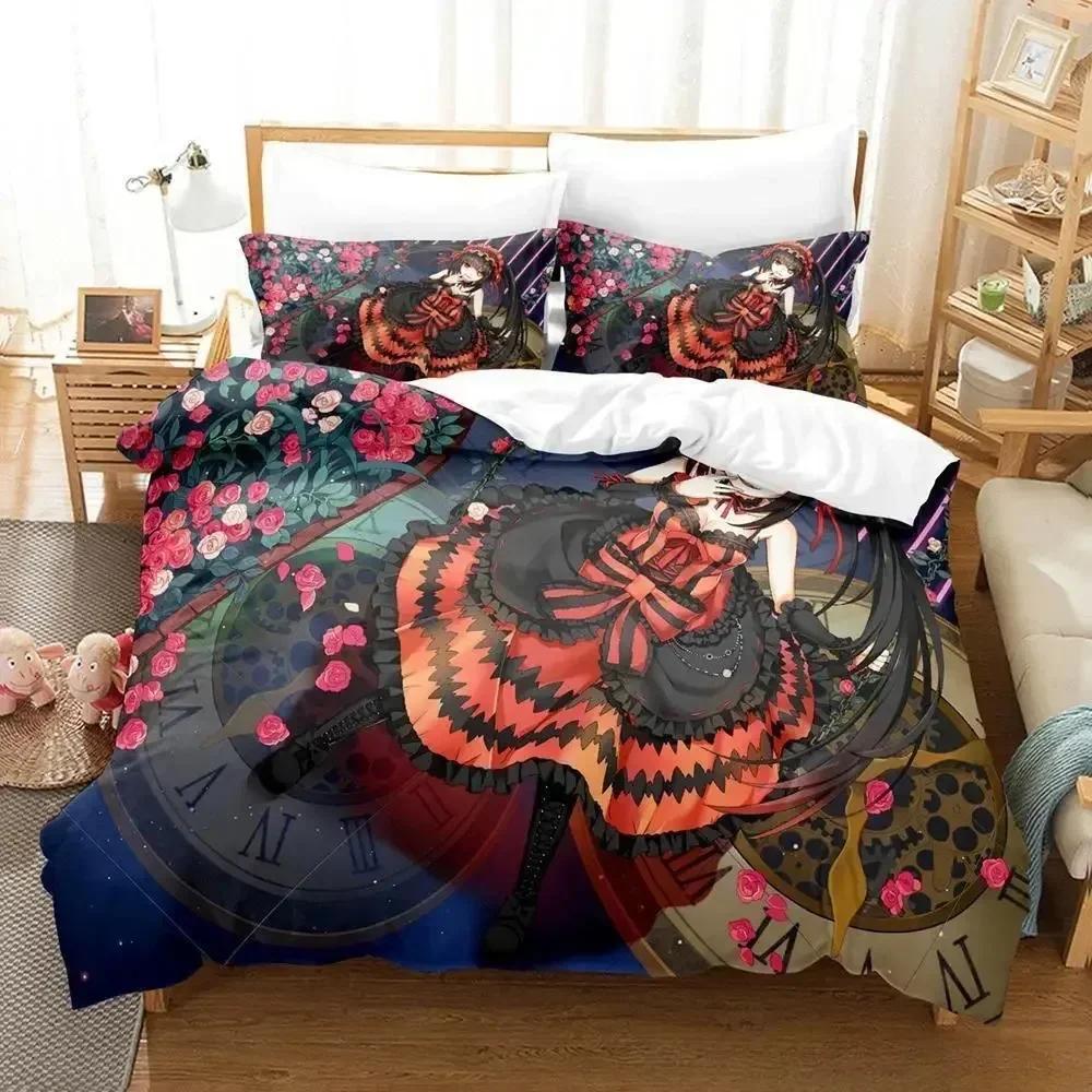 New Date A Live Tokisaki Kumi Bedding Set Single Twin Full Queen King Size Bed Set Aldult Kid Bedroom Duvet cover Sets Anime