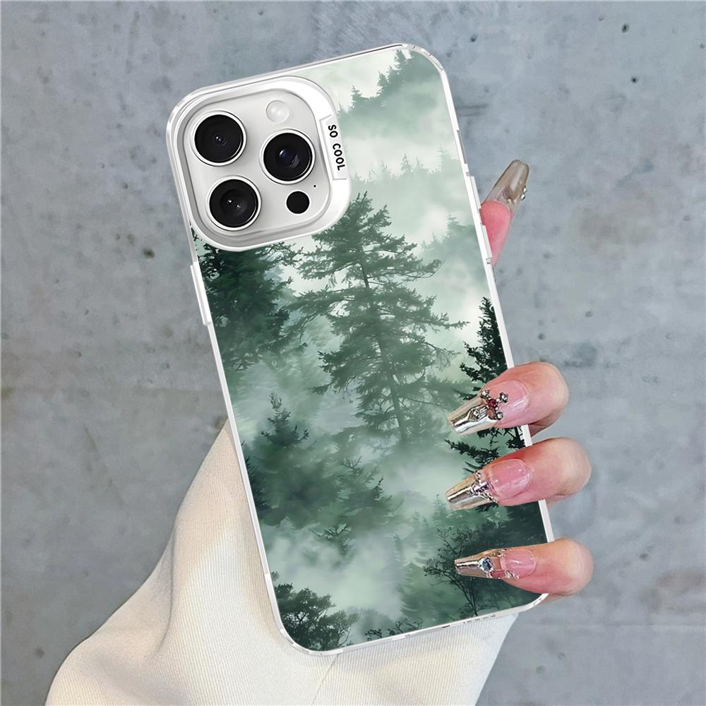 Forest Landscape Phone Case For IPhone 16 15 14 13 12 11 Pro Max X XR XSMAX 8 7 Plus Matte Shockproof Back Cover