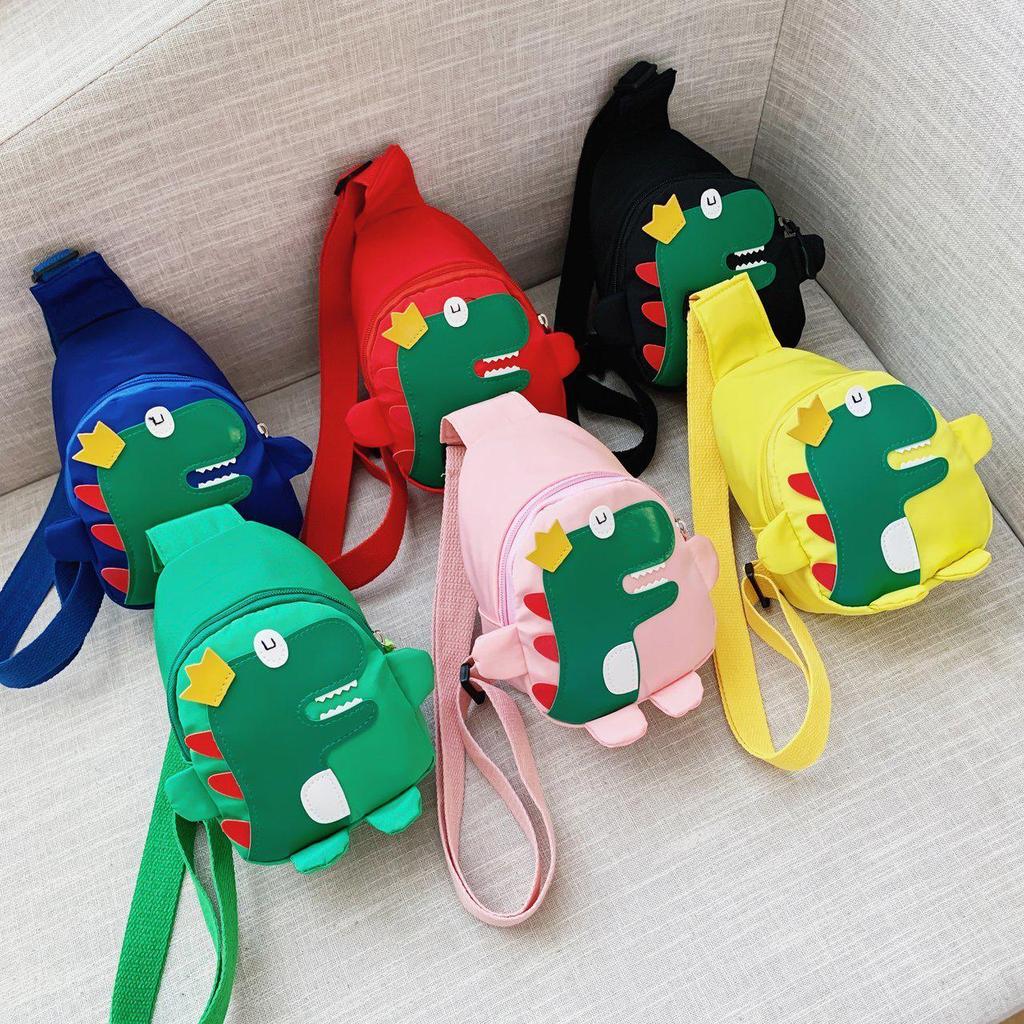 Children's Cute Dinosaur Crossbody Chest Bag - Casual Single Shoulder Backpack