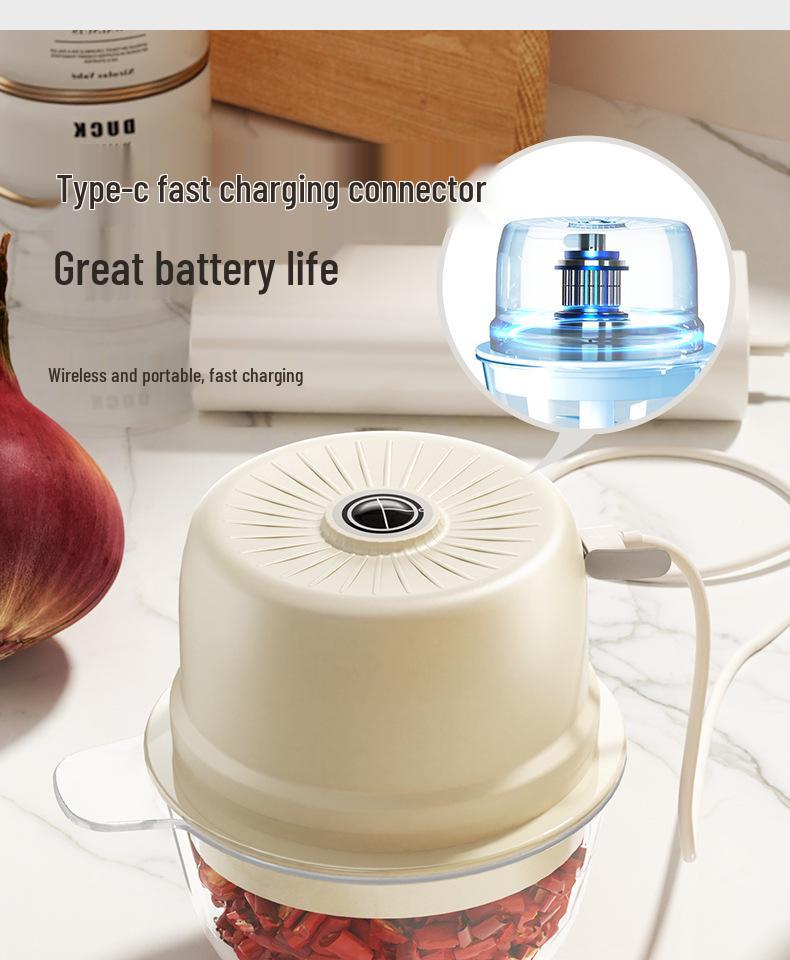 Electric Mini Garlic Masher & Meat Grinder - Automatic Kitchen Chopper