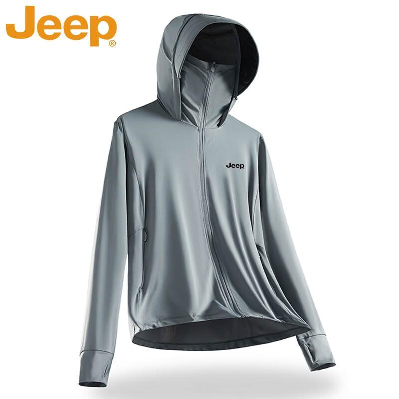 JEEP Men s Lightweight Outdoor UPF 50+ Hooded Sun Shirt 4XL