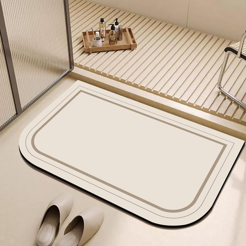 Soft diatomaceous earth absorbent floor mat, bathroom door mat, anti fouling and anti slip foot mat, kitchen quick drying
