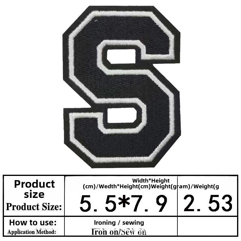 Embroidered Alphabet & Number Jersey Patch Armband Badge