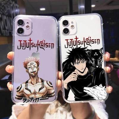 RUICHI Jujutsu Kaisen - Funda de teléfono con diseño de anime para iPhone 11, 12, mini, 13 Pro, XS, Max, X, 8, 7, 6s Plus, 5, SE, XR, carcasa transparente
