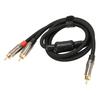 RCA 1 To 2 Y Cable 24K Gold Plated Lossless RCA Male To Dual RCA Male Stereo Sound Y Adapter