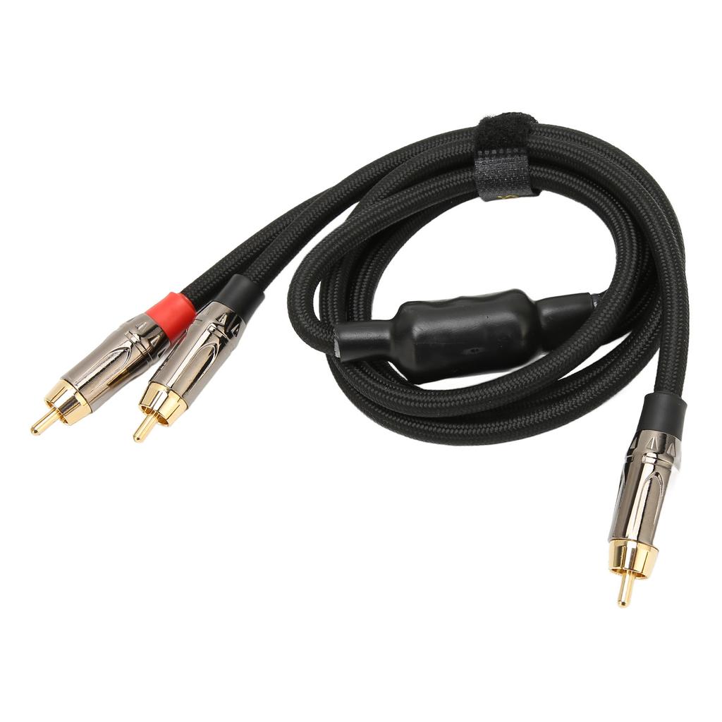 RCA 1 To 2 Y Cable 24K Gold Plated Lossless RCA Male To Dual RCA Male Stereo Sound Y Adapter