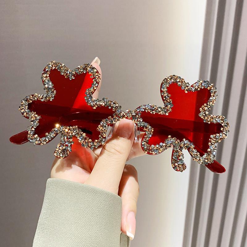 

European And American Style Sunglasses Featuring Three-leaf Clover Elements In Various Colors StyleF