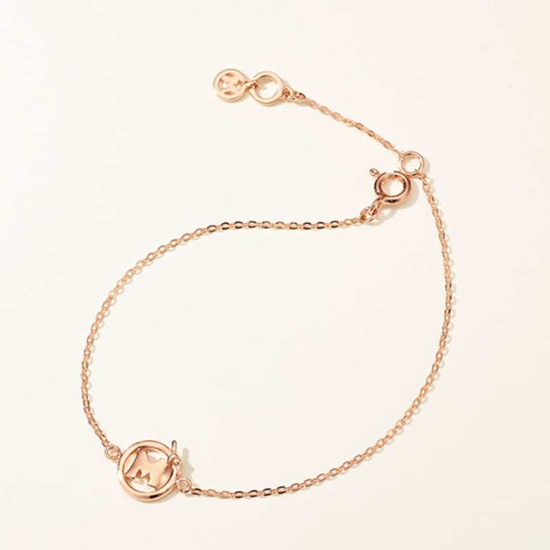 METROCITY JEWELRY M Basic Sterling Silver Rose Bracelet A231SB9204RPQ