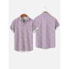 Octopus Print Men Hawaiian Shirt Summer Beach Short Sleeve