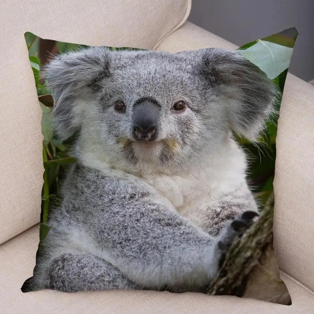 

Милая наволочка с австралийской коалой, современная для дома, спальни, гостиной, дивана, чехол для подушки x наволочка из персиковой кожи 12x12in 30x30cm