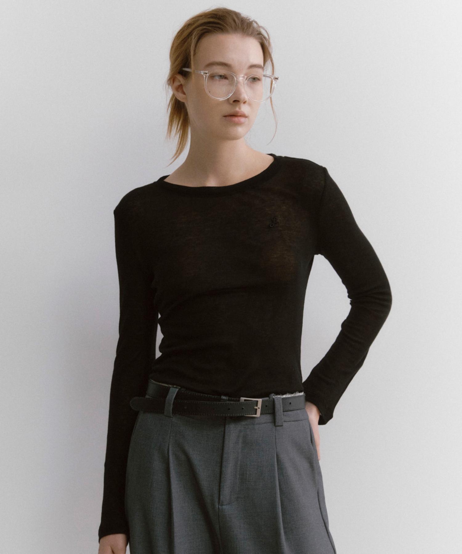 Ray Avery Wool Tencel T-Shirt (Black) Black/55