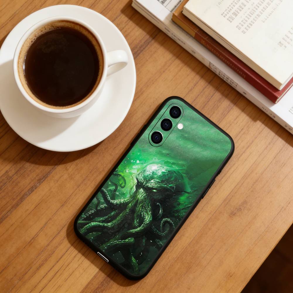 Mythos Art CTHULHU Phone Case Black Silicone Soft For Samsung Galaxy A73,A72,A71,A70,A53,A52,A51