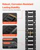 VEVOR E Track Tie-Down Rail Kit, 30PCS 152.4 Cm E-Tracks Set Includes 4 Steel Rails & 2 Single Slot & 8 O Rings & 8 Tie-Offs W/ D-Ring