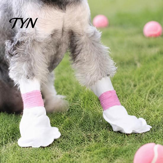 Disposable Paw Wraps for Pet Grooming Dog Boots, Waterproof Covers, Non-woven Fabric Outdoor Protection Small Dogs Protectors Walking On Hot Pavement