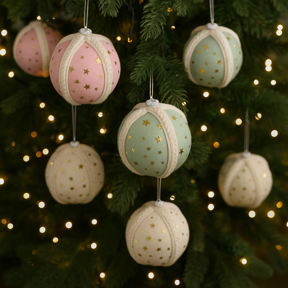 Party Supplies 8CM Christmas Ball Ornament Foam DIY Crafts Christmas Hanging Balls Shatterproof Xmas Tree Decor Party Favors