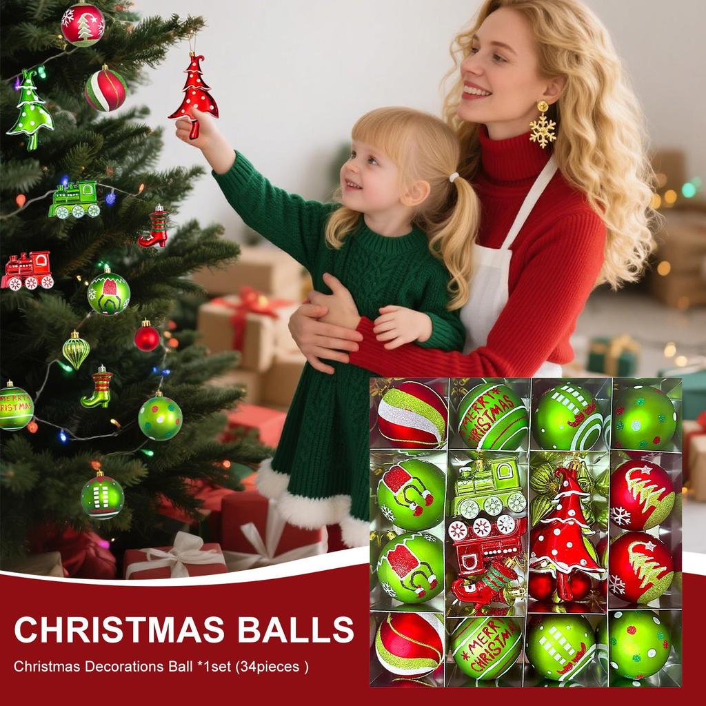 Christmas Ornaments Balls Shatterproof Decorative Set Christmas Bulbs Tree Ornaments For Wedding Party Holiday Indoor Outdoor