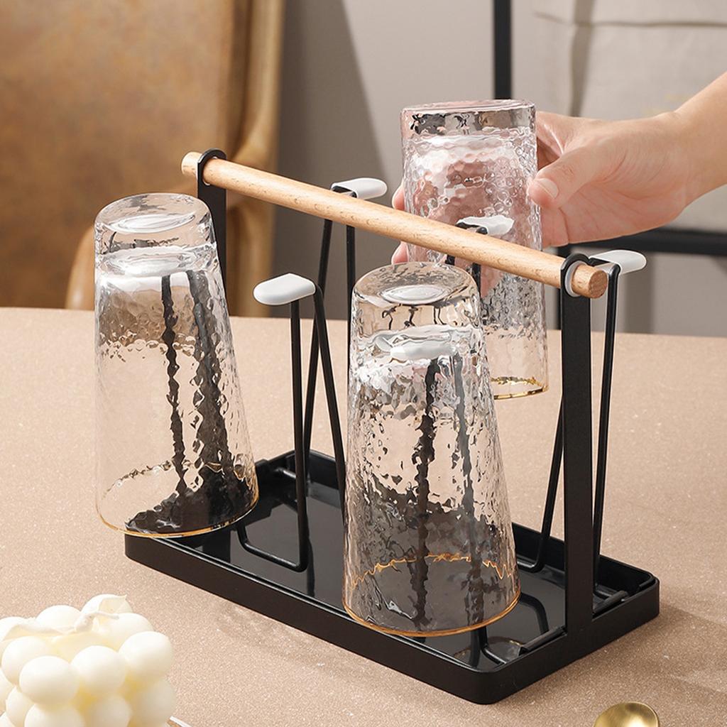 Cup Drying Rack Iron Art Mug Draining Holder Multi Functional Kitchen Cup