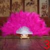 1pcs Soft Fluffy Lady Burlesque Wedding Hand Fancy Dress Costume Dance Feather Fan Chinese Fan Folding Fan