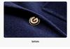 Women's Dark Blue Wool Trench Coat, Autumn/Winter 2025, Thickened Mid-Length, Elegant Design.