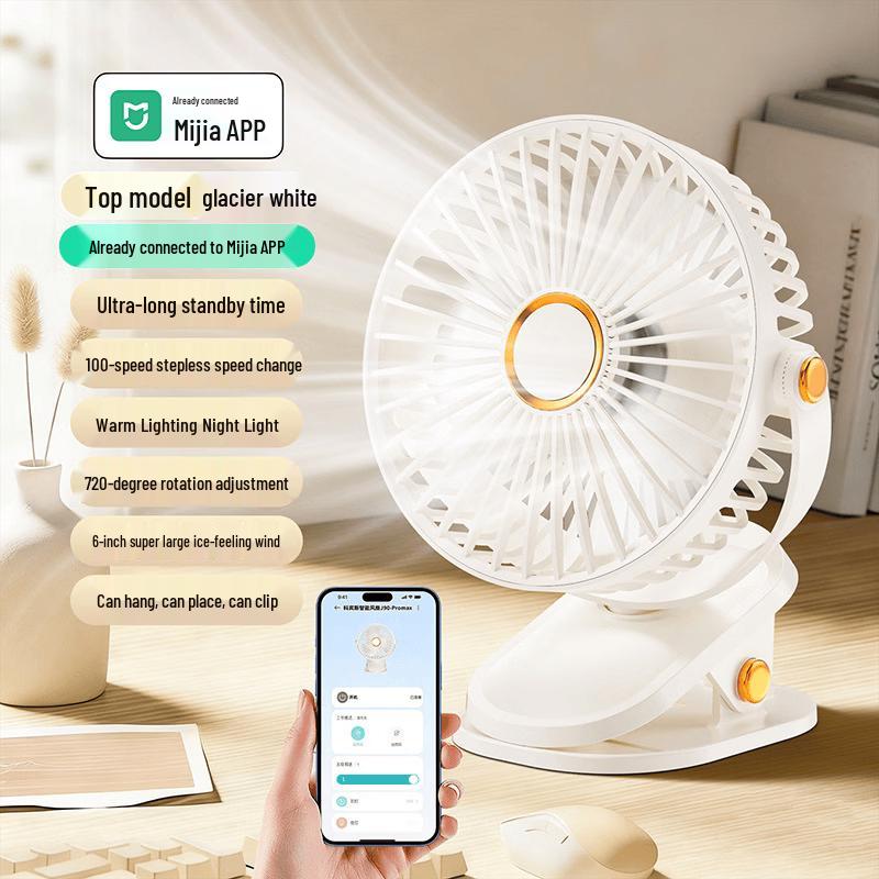 Yabuka 6-inch Rechargeable Mini Clip Fan