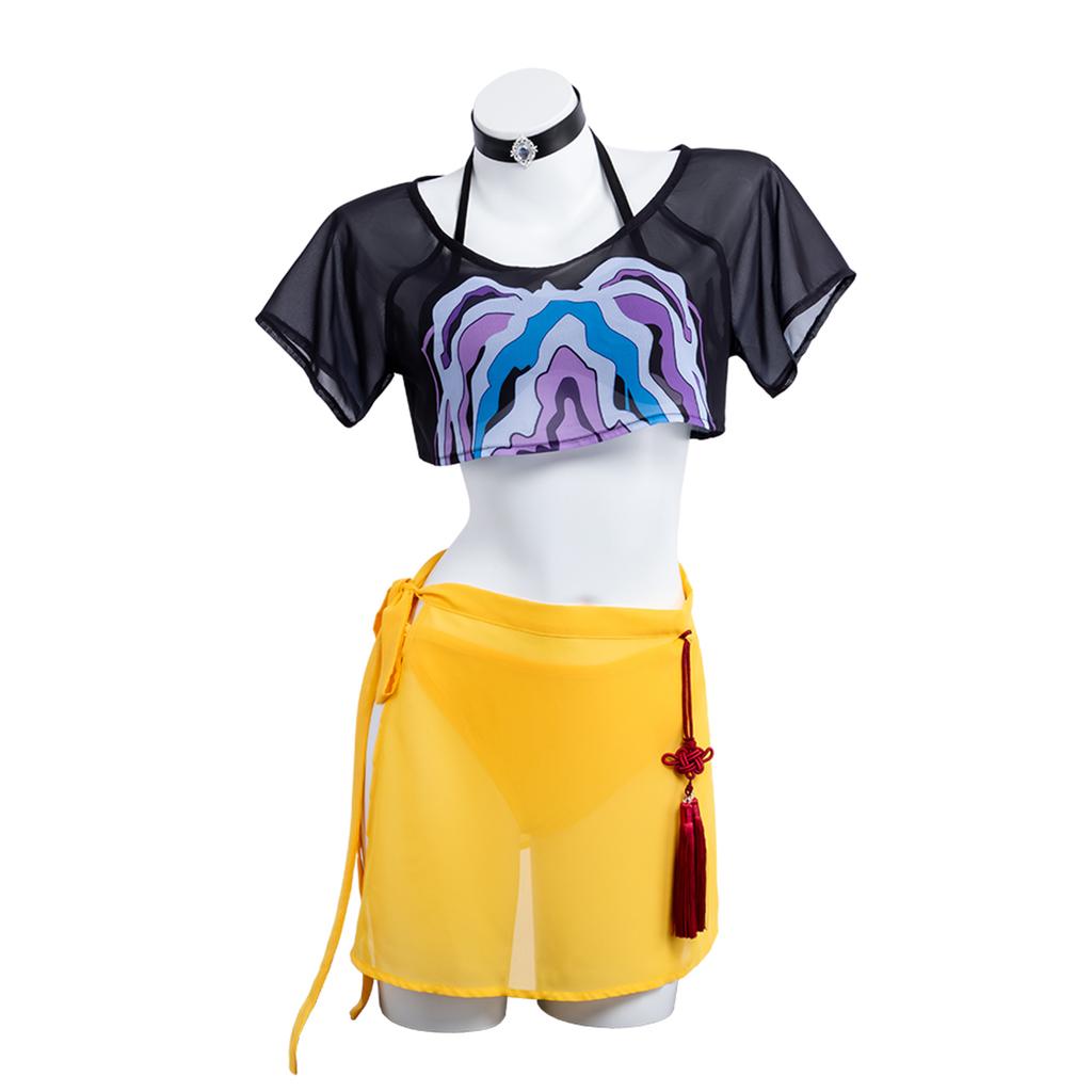 Hot Anime And TV Drama Characters. Female Protagonist Group's Adult Cosplay Outfits. The Same Elements Swimsuit Cosplay Performance Costumes.