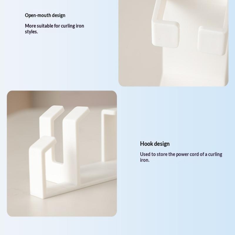 1Pcs Hair Curler Straightener Holder Wall Mounted Dryer Comb Organizer Punch Free Rack Bathroom Home Accessories Storage