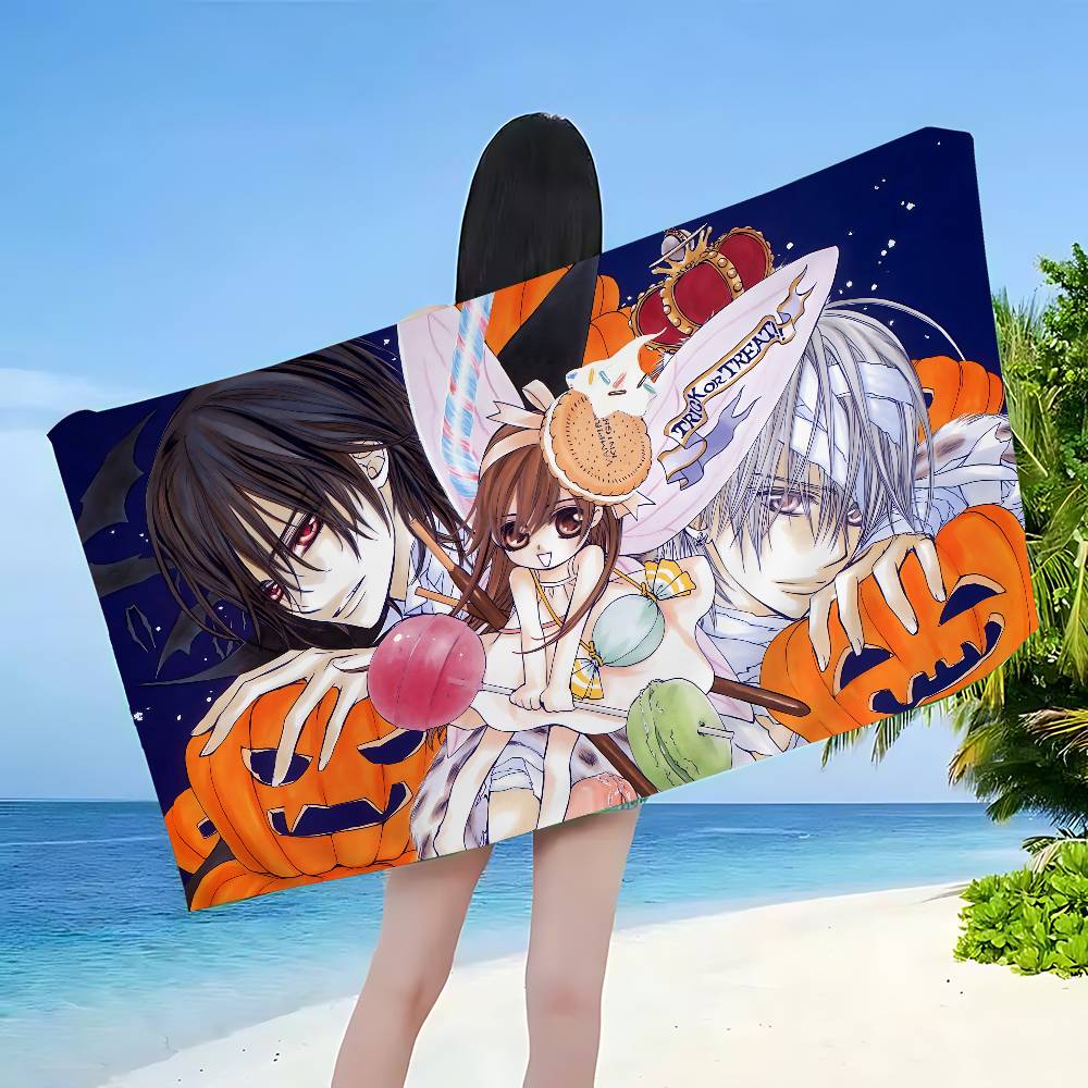 Anime V-Vampire K-Knight Microfiber Printed Beach Towel Mountain Climbing Yoga Beach Swimming Running Absorbent Soft Towel