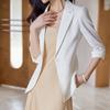 Women's Green Short-Sleeved Blazer & Skirt Set, 2024 Petite Spring/Summer Collection