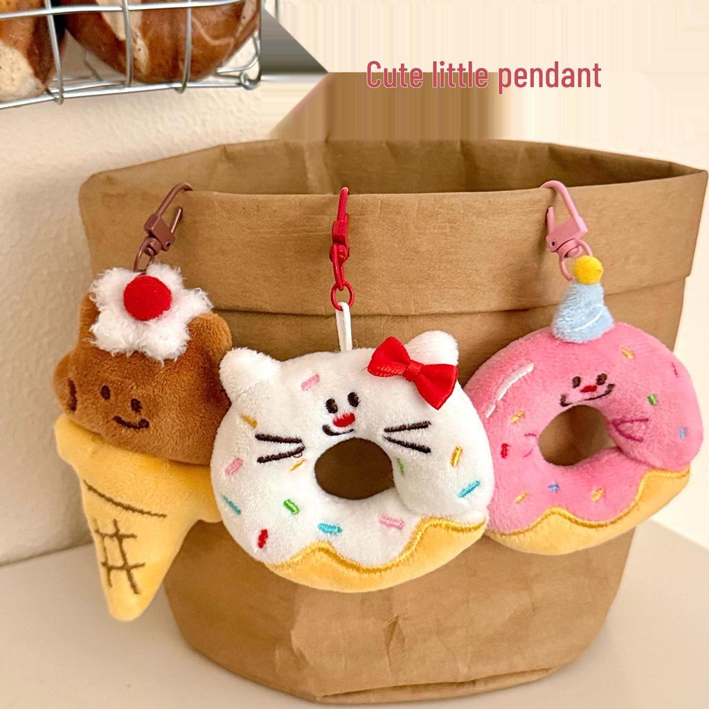 Tengyi Cartoon Dessert Doll Keychain: Girly, Versatile Keyring & Backpack Decoration Doll Pendant
