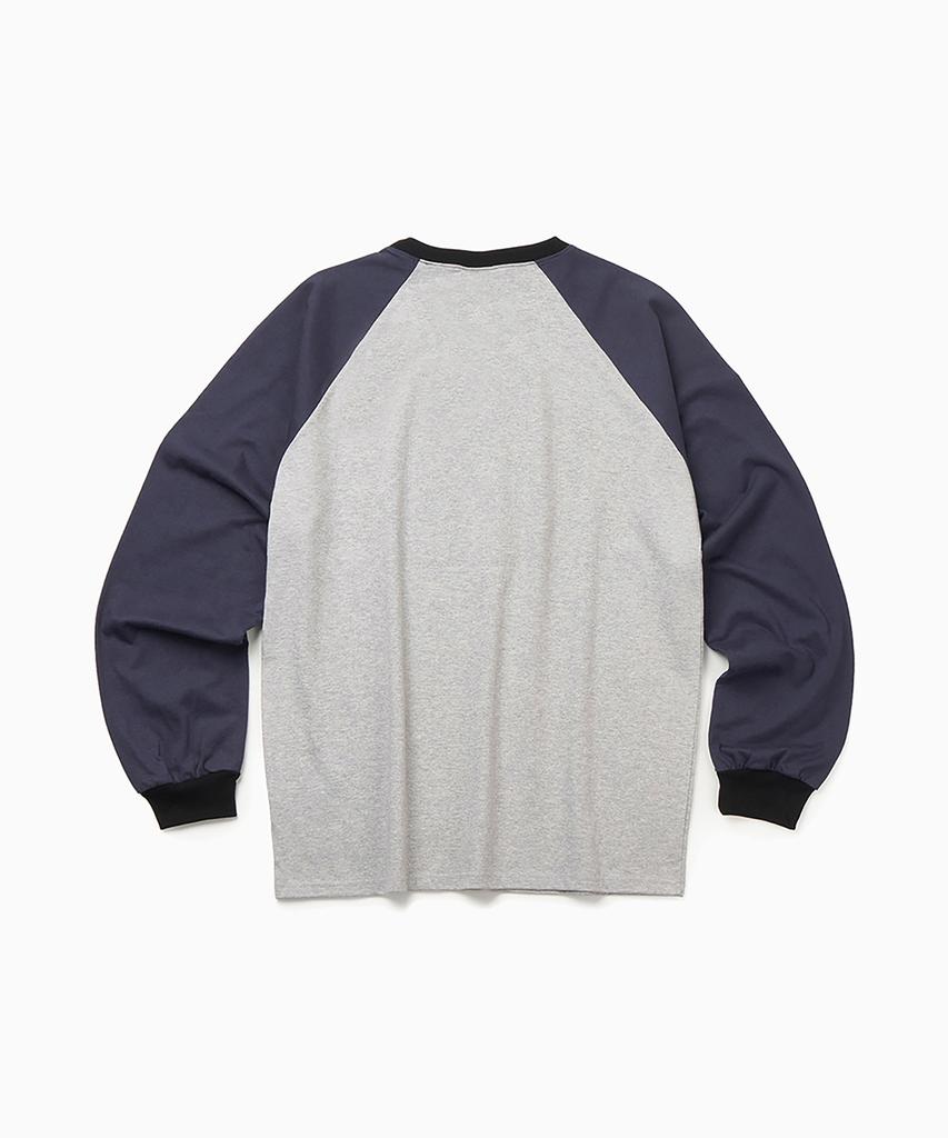 FREEMARIO 90S Vintage Star Raglan Long Sleeve [Charcoal]