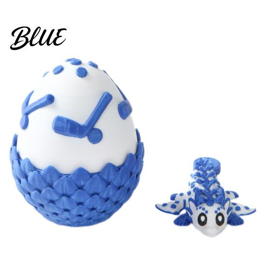 Stress Relief Dragon Flexible Sports Ball And Egg Articulated Fidget Toy 3D Egg Toy Printed with Winged Inside Desk Bendable Figure