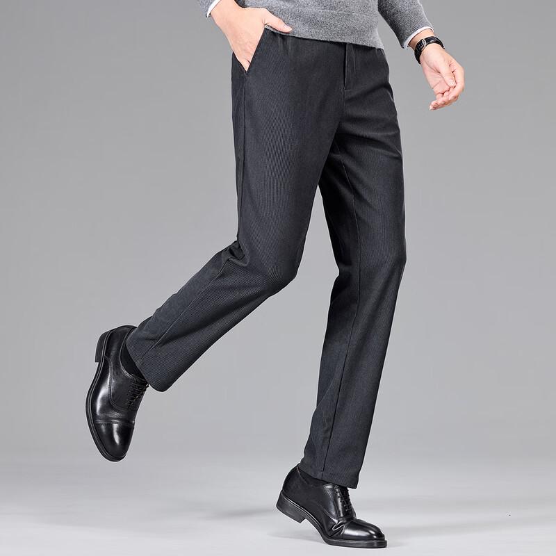 Sugus Men's Thick Corduroy Straight-Leg Business Casual Pants