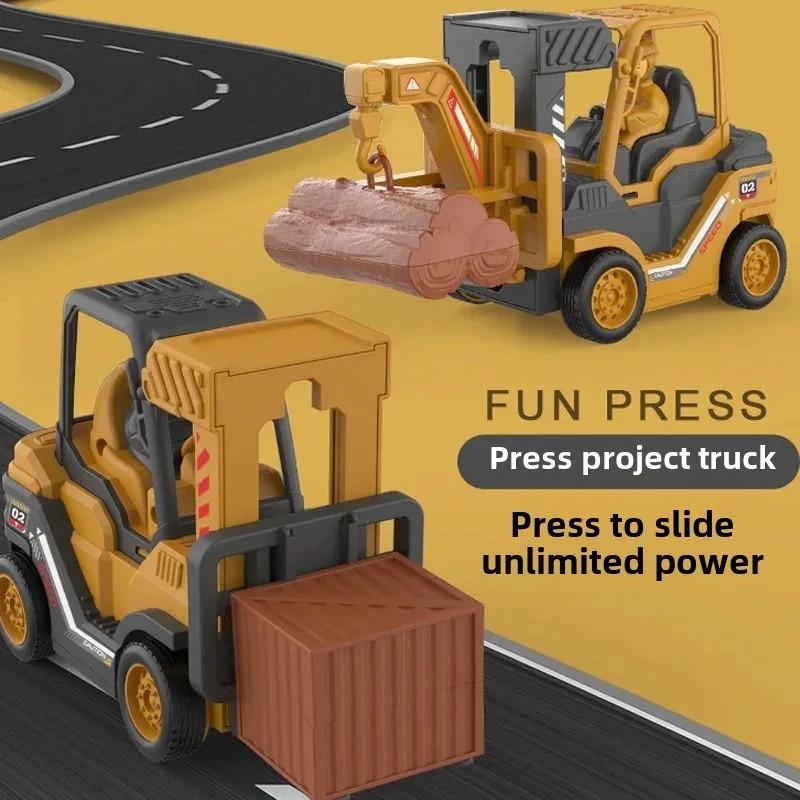 Vehicle Childrens Construction Inertia Toy Car With Container Accessories