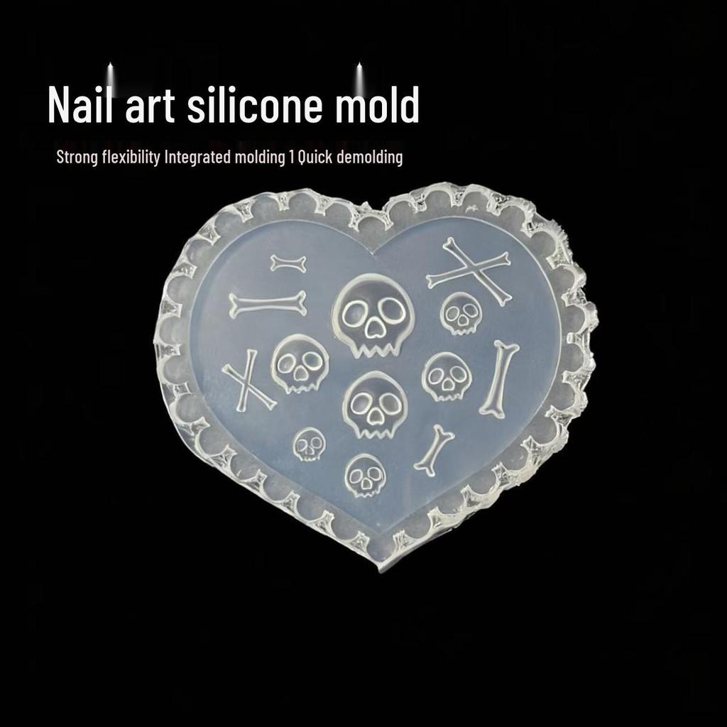 Nail Art Silicone Mold: Goldfish, Ghost, Skull, Snowflake & Cartoon Shapes