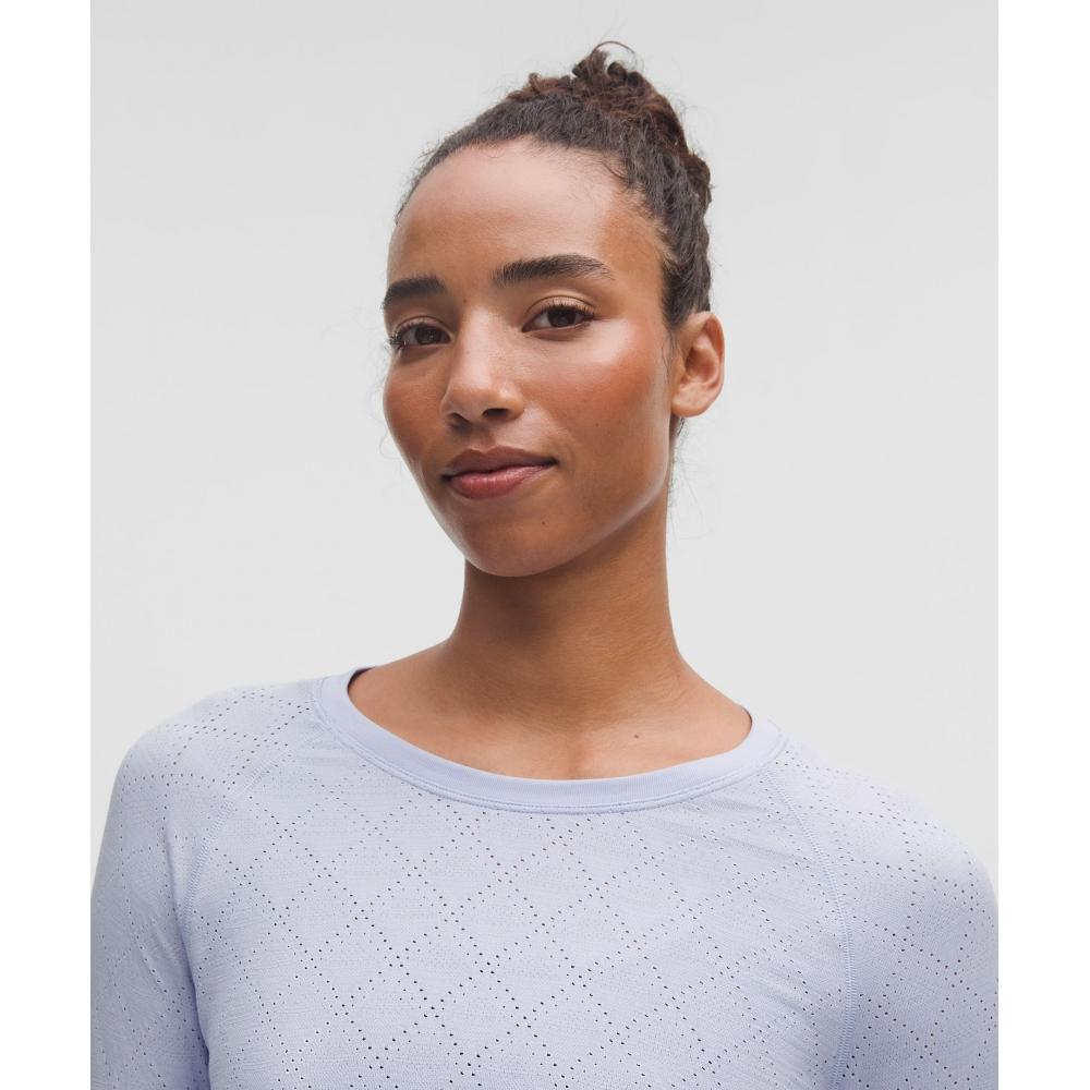 Lululemon Swiftly Tech Long Sleeve Shirt 2.0  Waist Length Diamond Drop Serene Blue