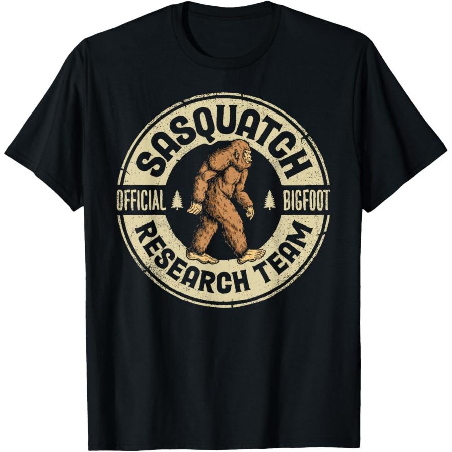 Bigfoot Research Team Retro Vintage Sasquatch Men Women T-Shirt(1) S чёрный