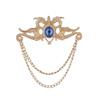 Zinc Zinc Alloy Suit Collar Pin Tassel Chain Suit Lapel Pin Chinese Dragon Tassel Brooch  Ceremony Banquet