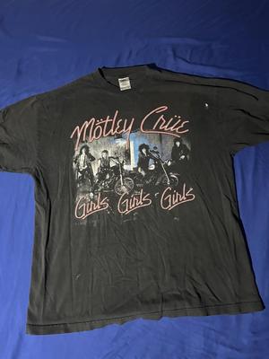 Vintage Motley Crue Girls Girls Girls 2001 Tour Band Adult Size XL Unisex T-Shirt