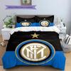 FC Internazionale Milano Vzorované povlečení Domácí dekorace Narozeninový dárek (1 * povlak na přikrývku + 2 * povlak na polštář, bez výplně)